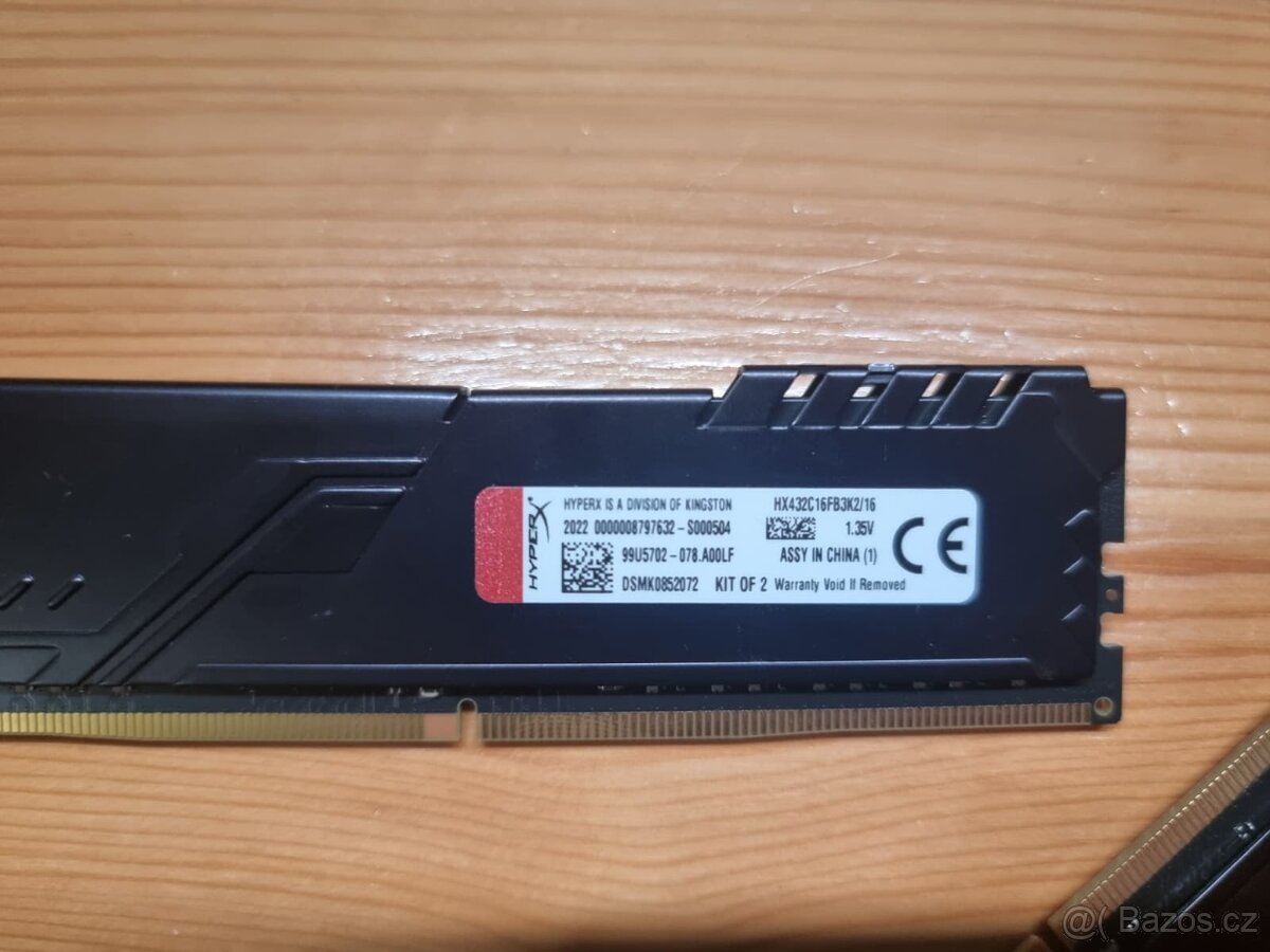 RAM Hyperx Fury 16GB (2x8GB) 3200 MHz CL16 - 4