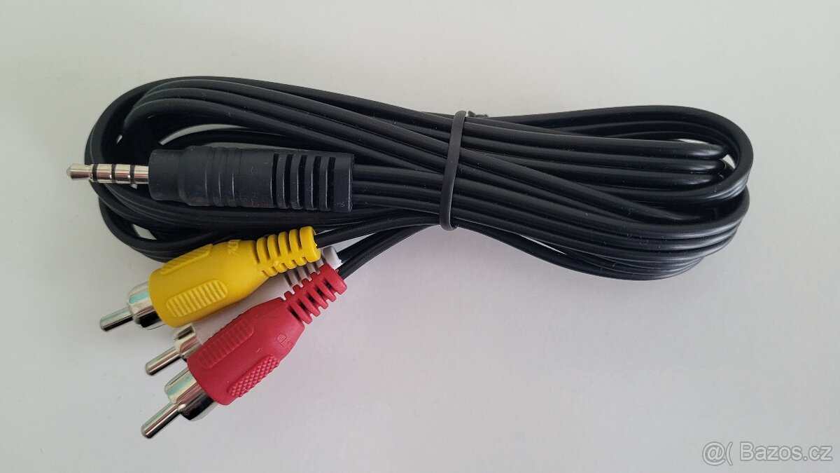 Kábel ø 3,5 jack / 3x RCA cinch - 4