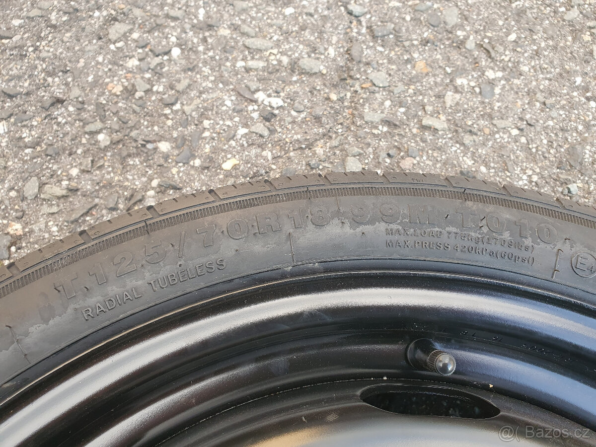Dojezdové kolo T125/70 R18 99M 5x112x66,6 - 4