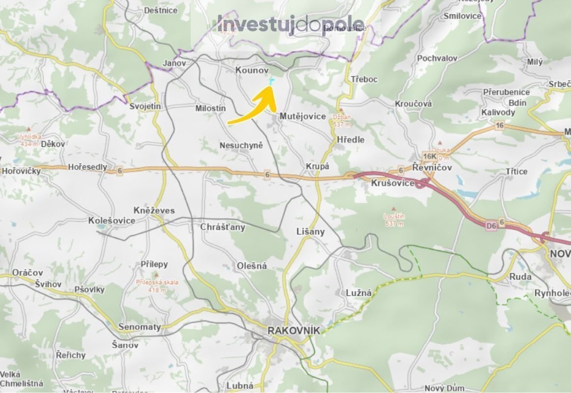Prodej podílu 1/12 pole 8 758 m², Mutějovice - 4