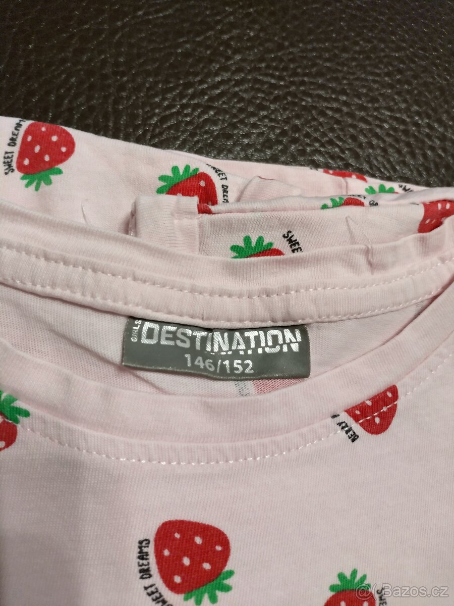 Dívčí letní pyžamo s kraťasy vel. 140 - 4