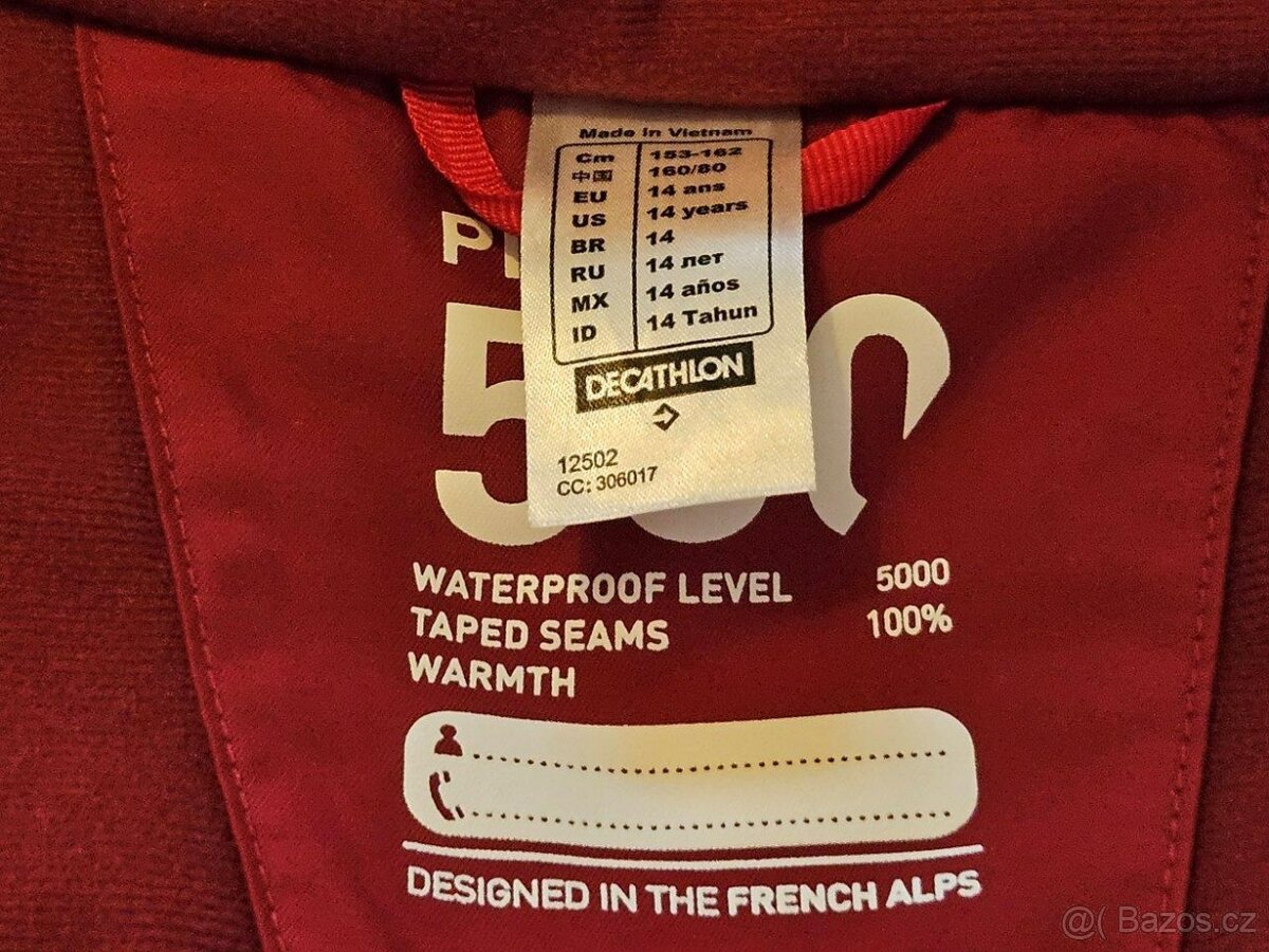 Dívčí zimní lyžařská bunda WEDZE PISTE 500 - 4