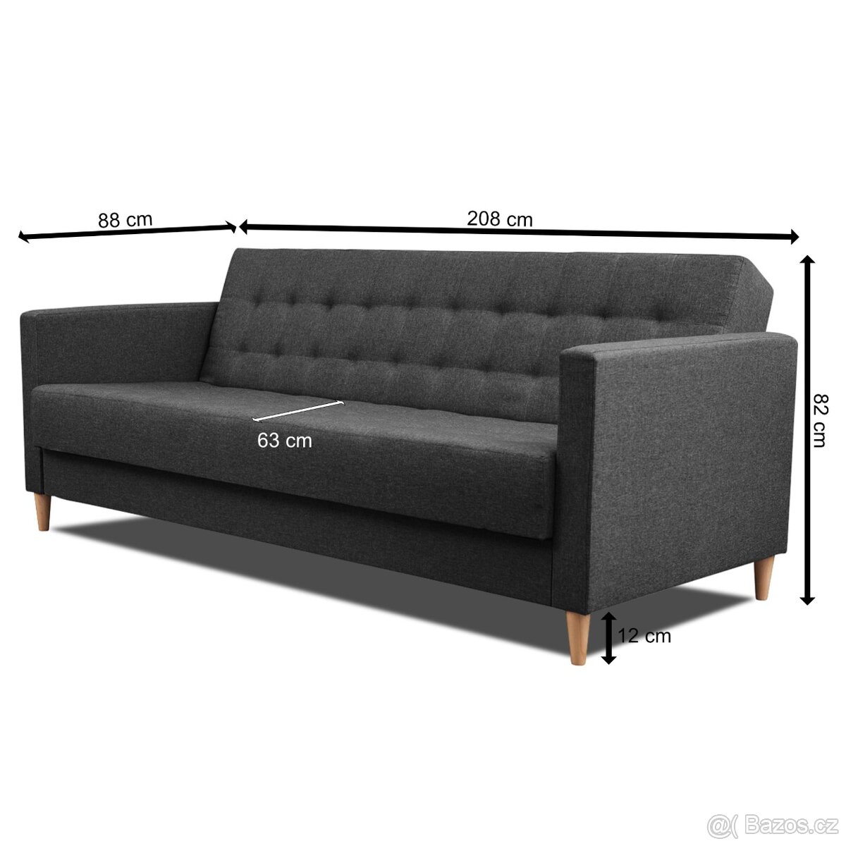 Pohovka ANDY (SCONTO) - antracitová - 4