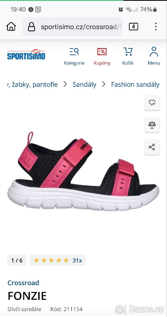 Dívčí sandály Fonzie, vel. 32, NOVÉ - 4