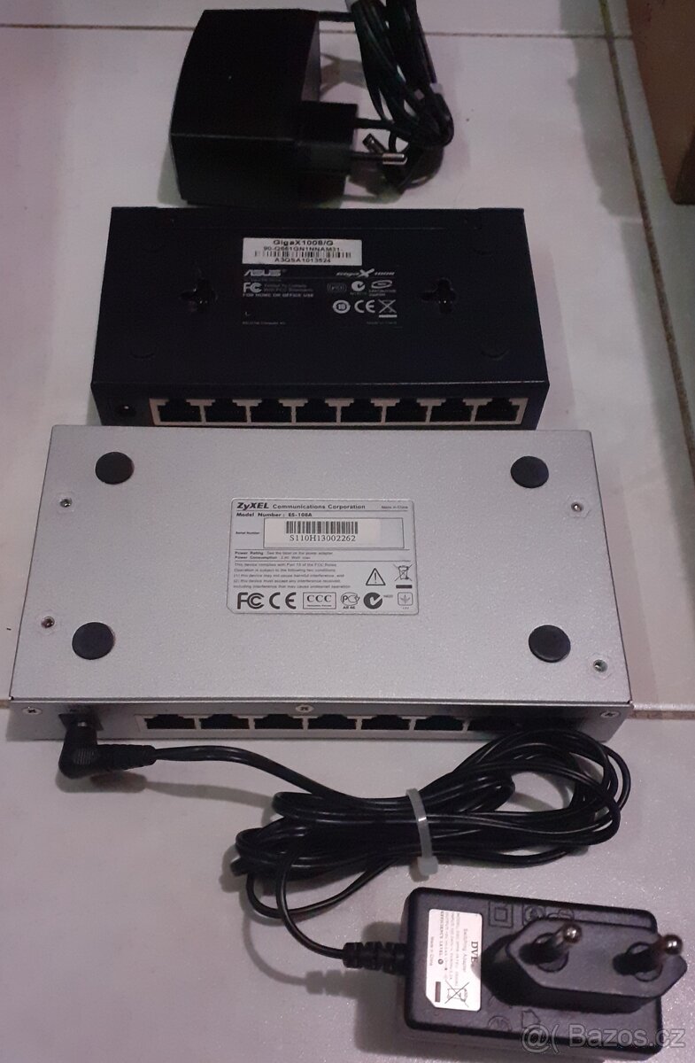 2 x Switch ASUS a ZYXEL - 4