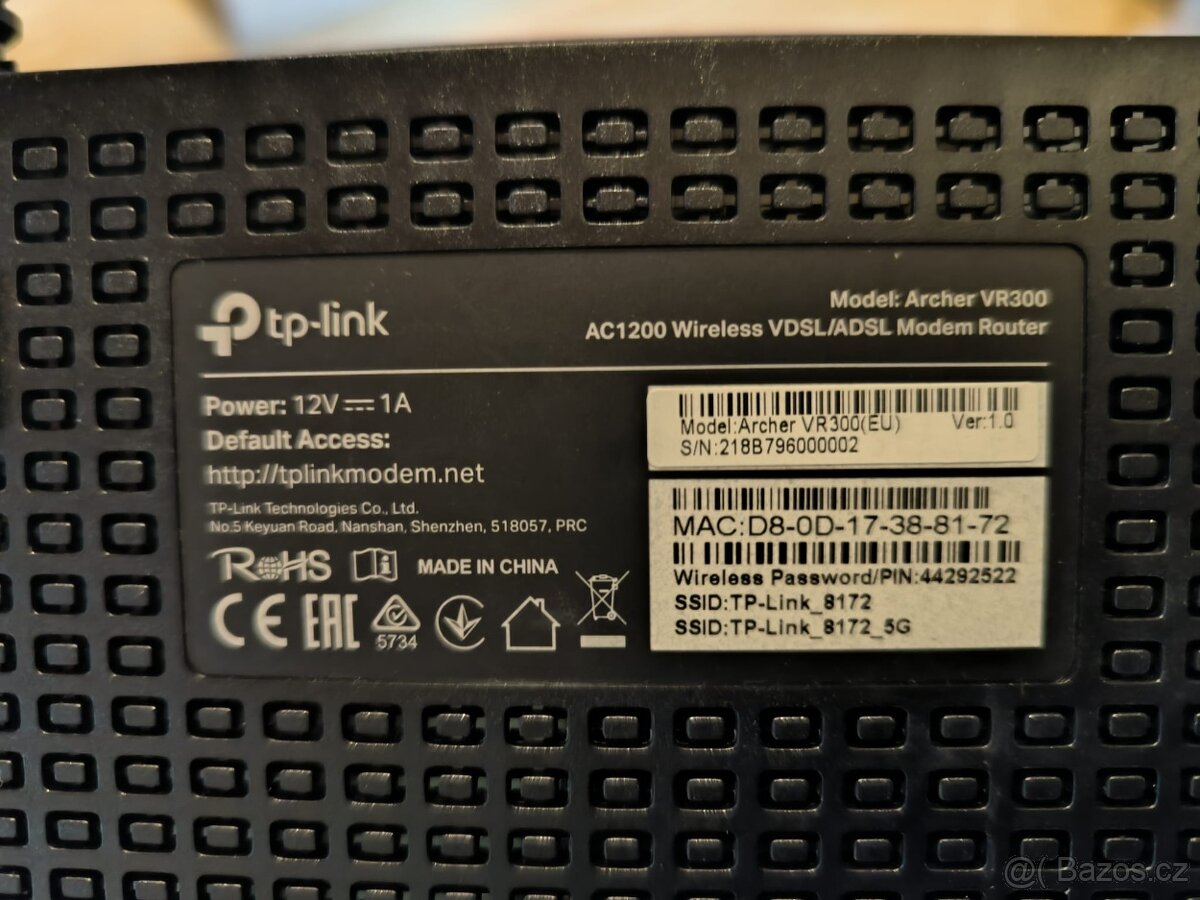 Bezdrátový VDSL/ADSL modem-router TP-Link Archer VR300 - 4