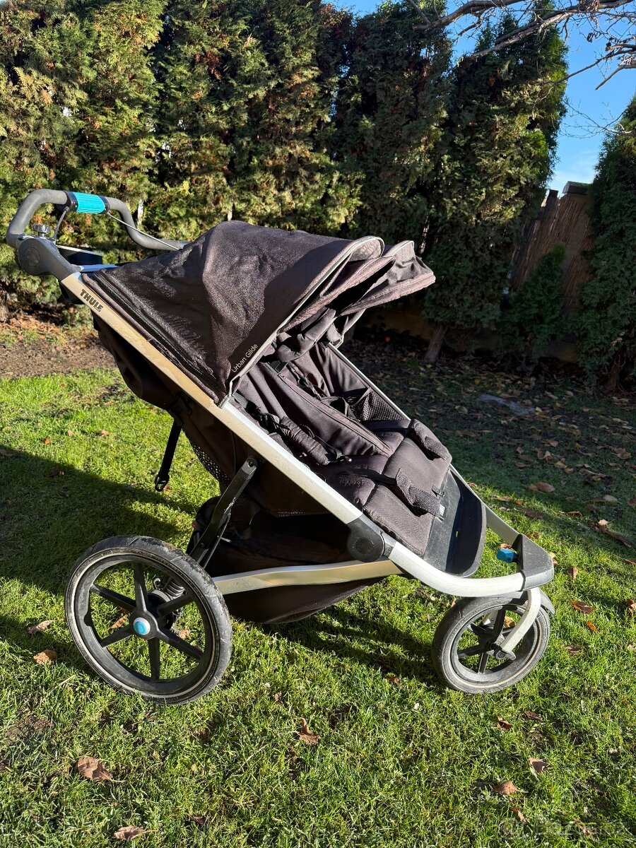 Thule Urban Glide 2 Double + hluboká korba + příslušenství - 4