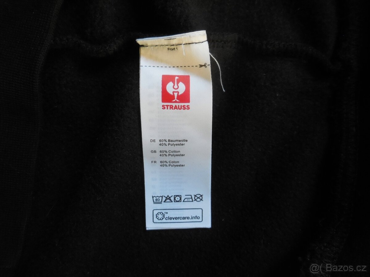 pánská Engelbert Strauss černá mikina, kapuce, XXL - 4