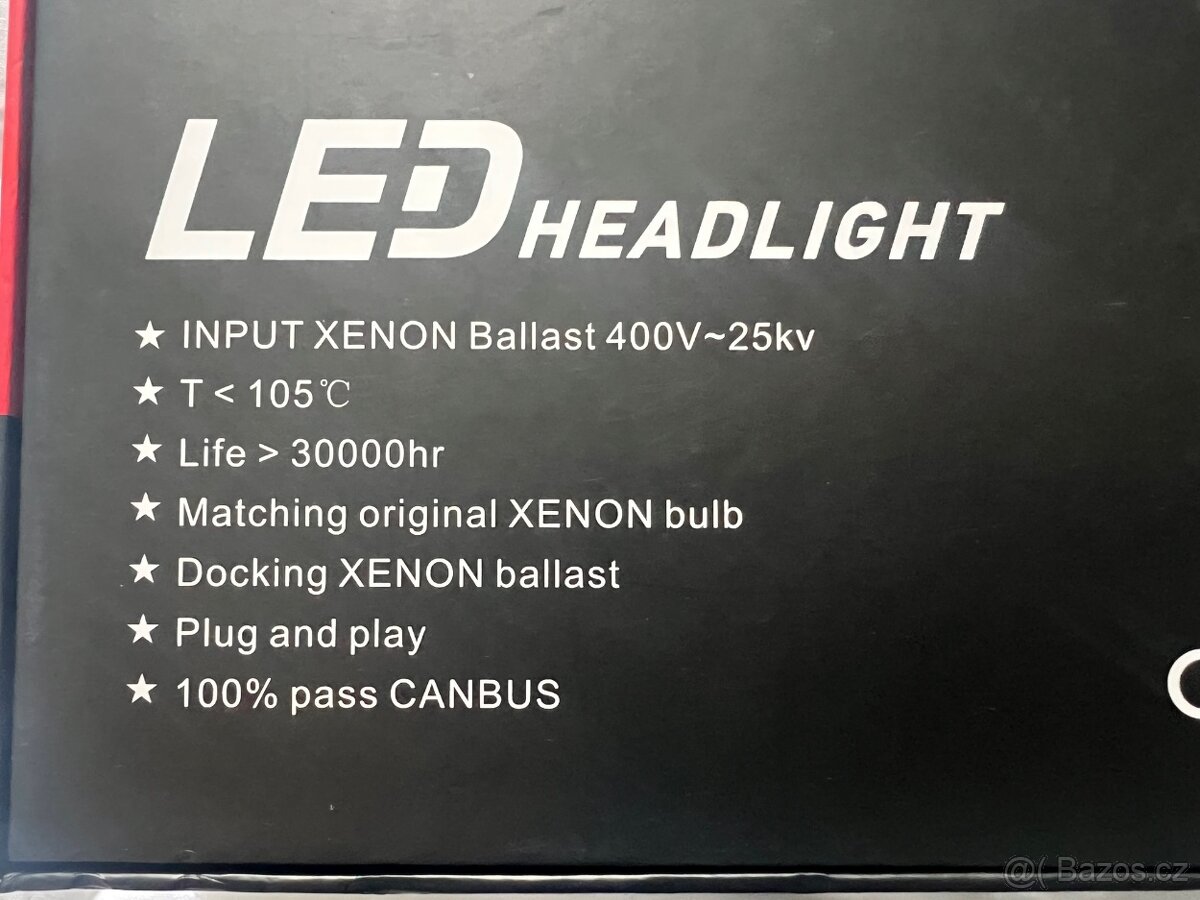 LED D3S + D1S 8000K +60% sada 2ks - 4