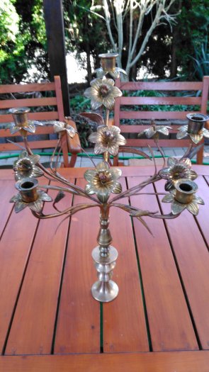 dva mosazné svícny - 4