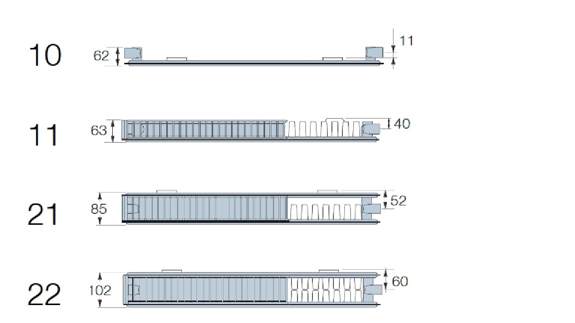 Deskový radiátor VK 11-50x60 - 4