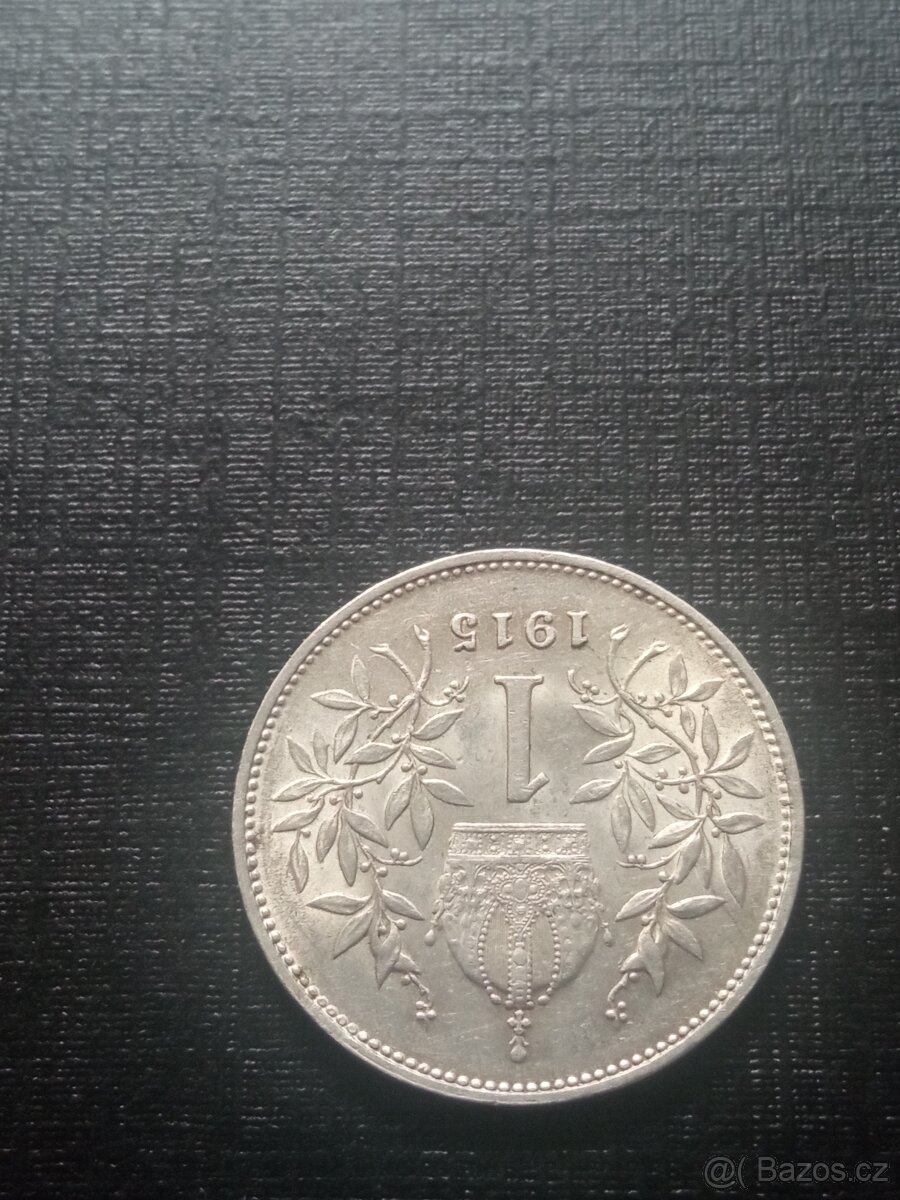 STŘÍBRNÁ 1 KORUNA 1915 FR.JOSEF - 4