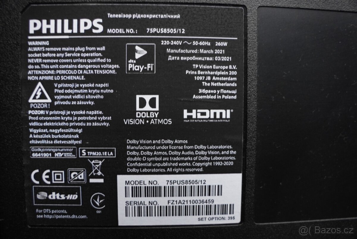 4K Smart TV PHILIPS 75" (191cm) (2021) - 4