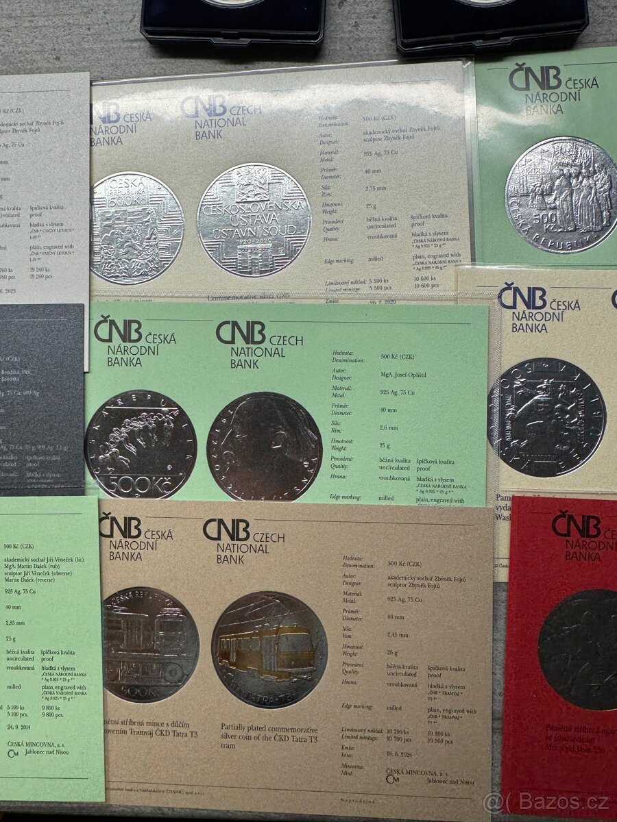 Stribrne mince 500kč čnb proof - 4