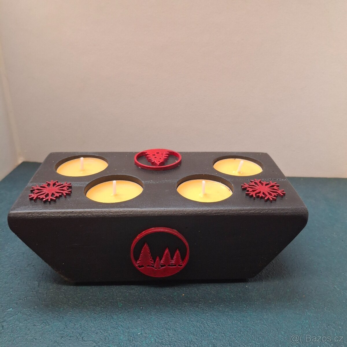 Vánoční adventní svícen (nový,druhá jakost) - 4