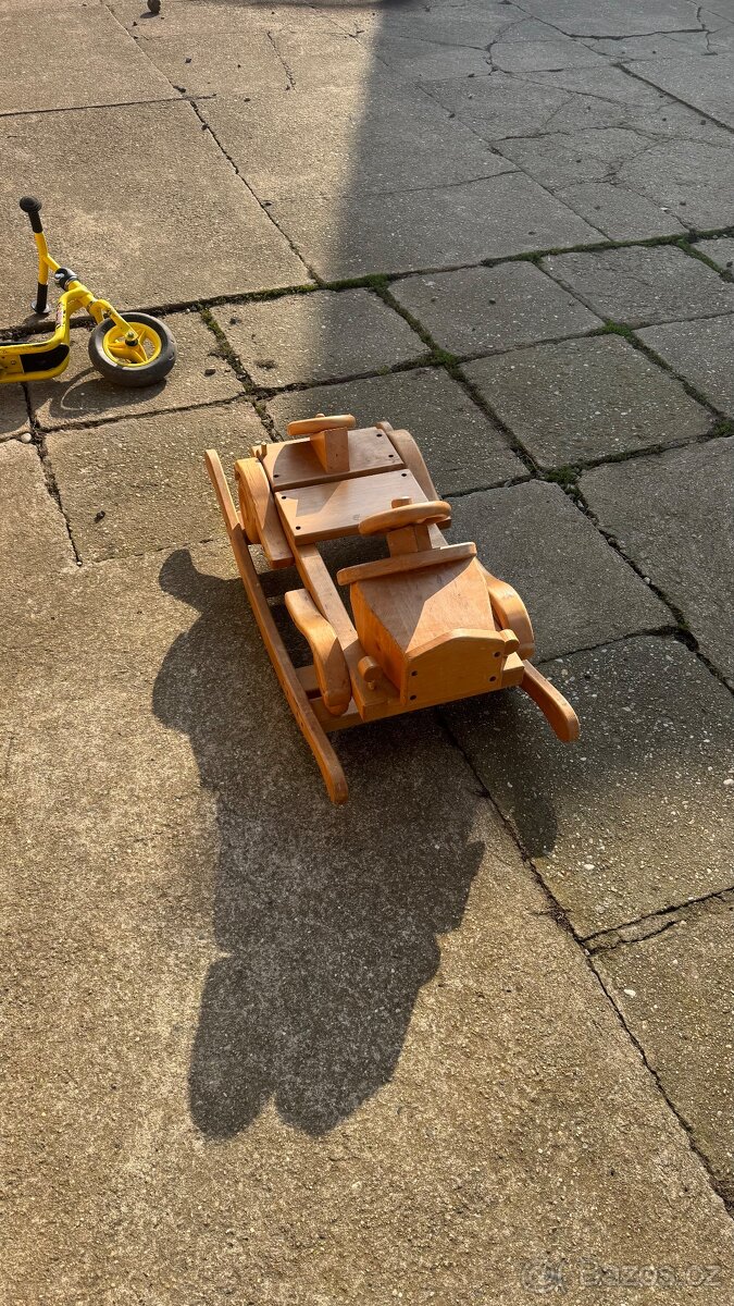 Auto houpací staré drěvěné - 4