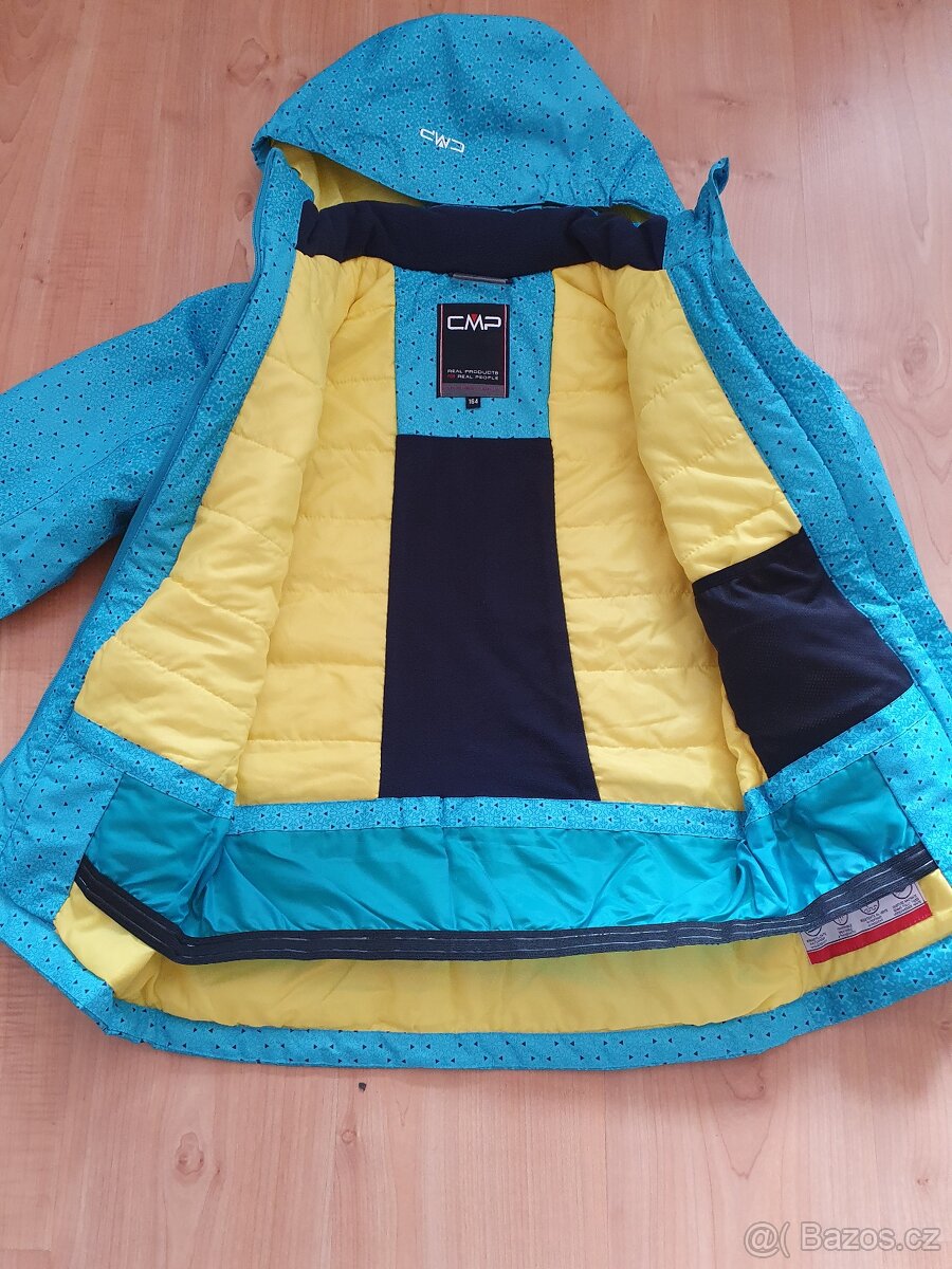 Lyžařská zimní bunda CMP v.164 Top stav tyrkysově modrá - 4