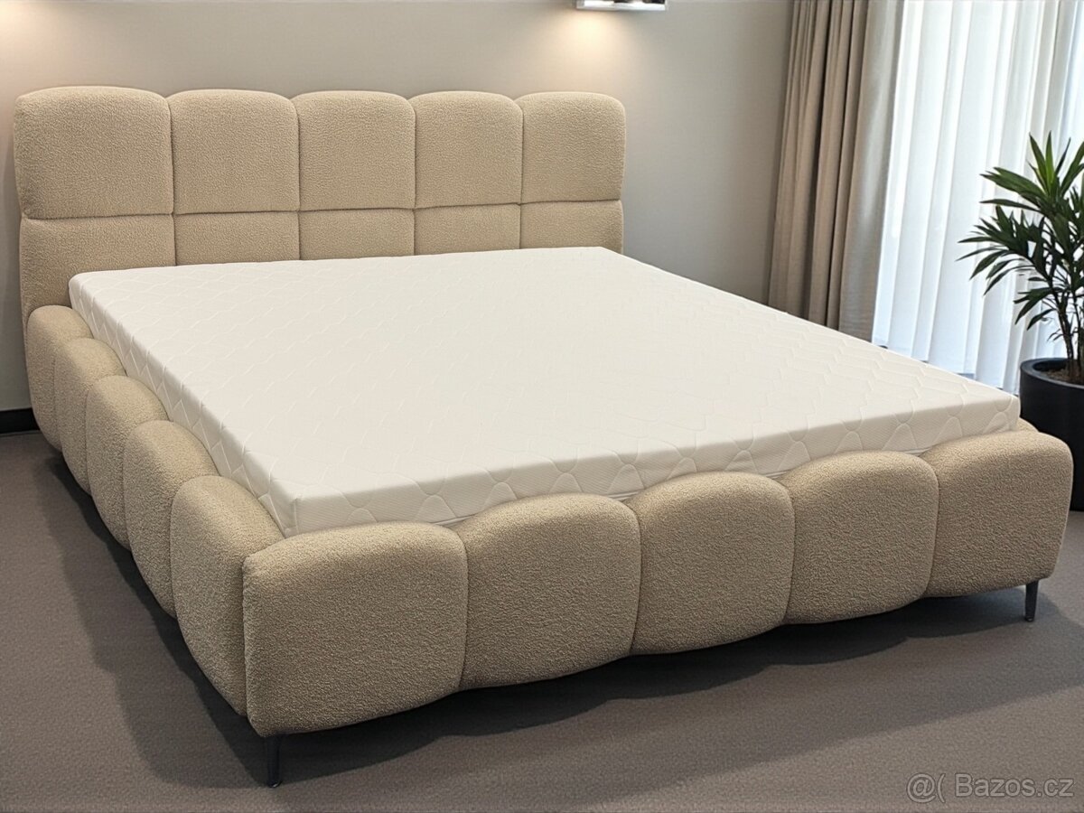 Manželská postel , uplne nový . Bezový | 180x200 - 4