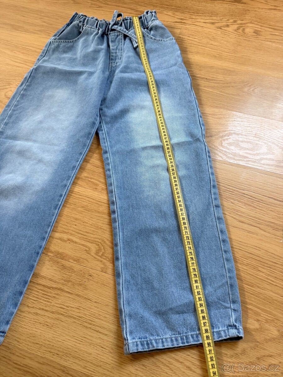 Prodám dívčí široké džíny vel. 150 (11-12) - 4