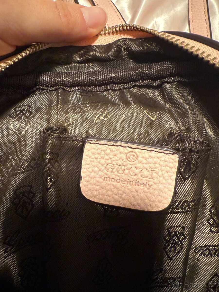 Kabelka cross body pudrová barva - 4