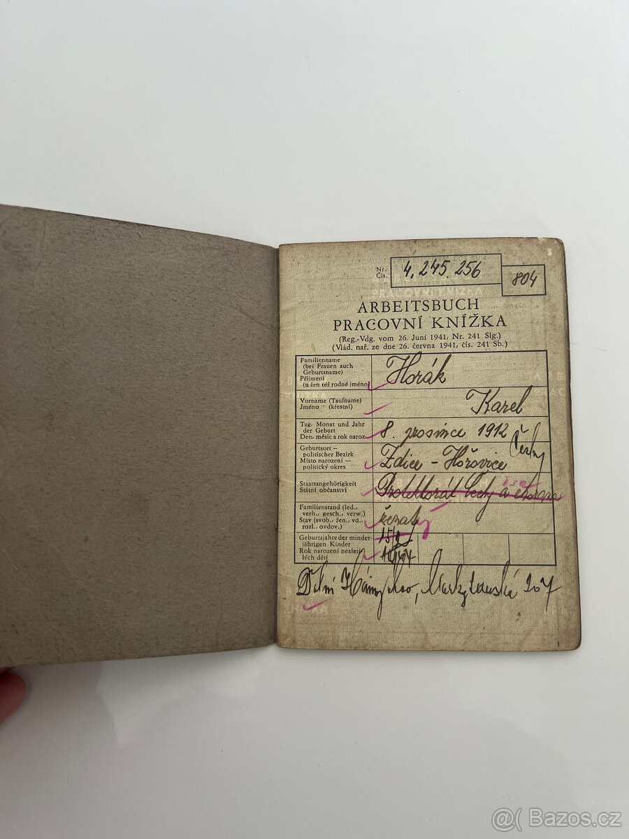 Prodám pracovní knížky Arbeirsbuch - 2 ks - 4