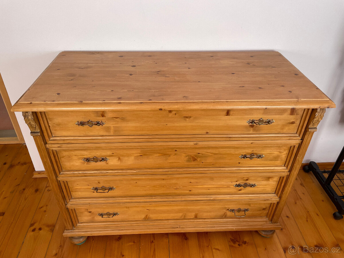 Prodám kompletní ložnici z masivu v selském stylu - 4