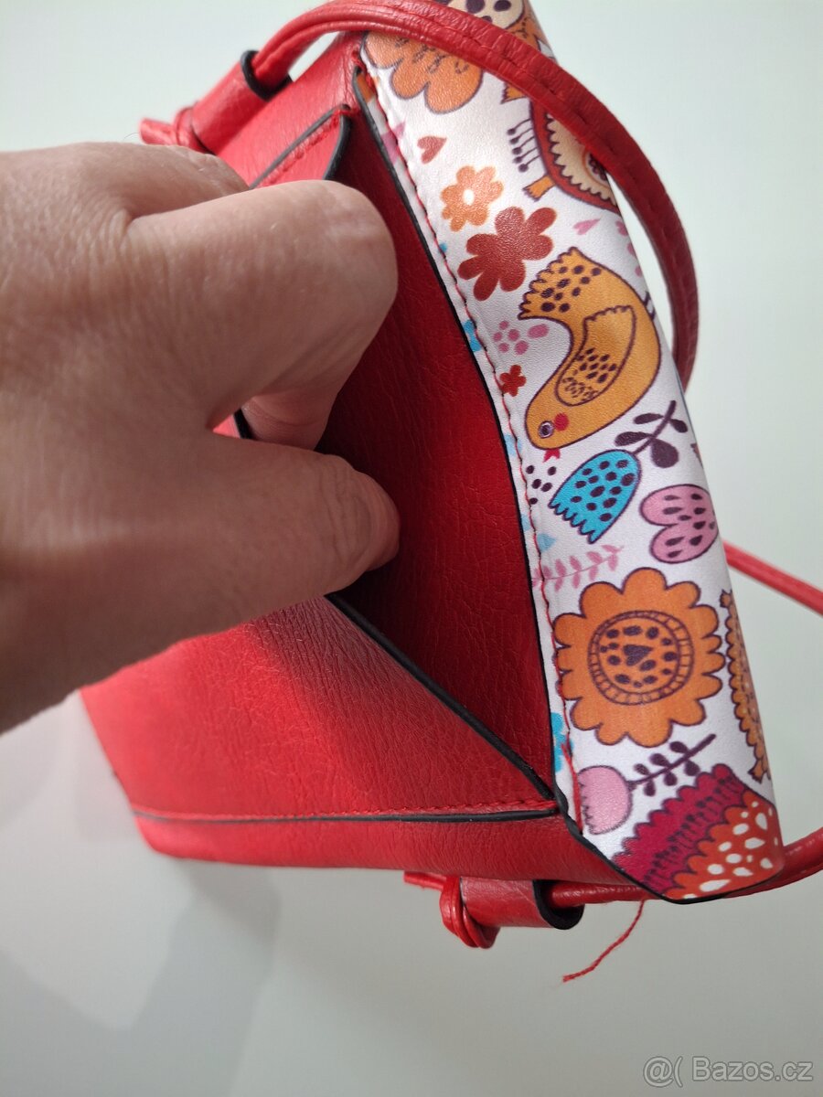 Dámská nová kabelka červená se sovičkama Stoklasa - 4