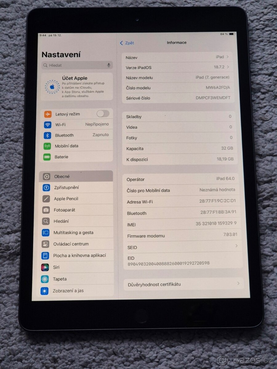 Apple iPad 7. generace Wi-Fi + Cellular TOP stav - 4