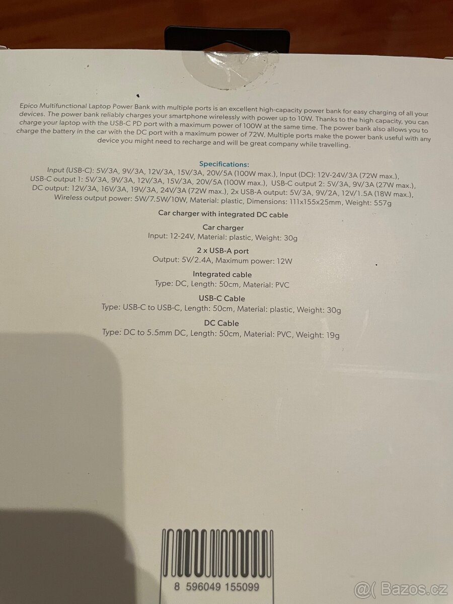 NOVÁ Epico Multifunctional Laptop Power Bank 26 800mAh - 4