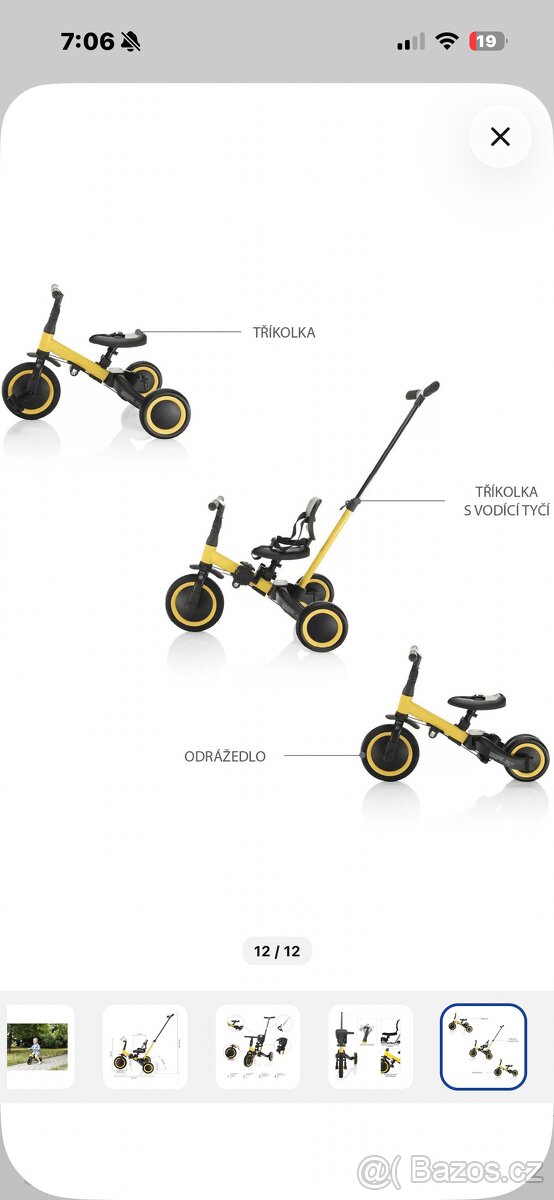 Zopa Tříkolka 3v1 Lunar Grey - 4