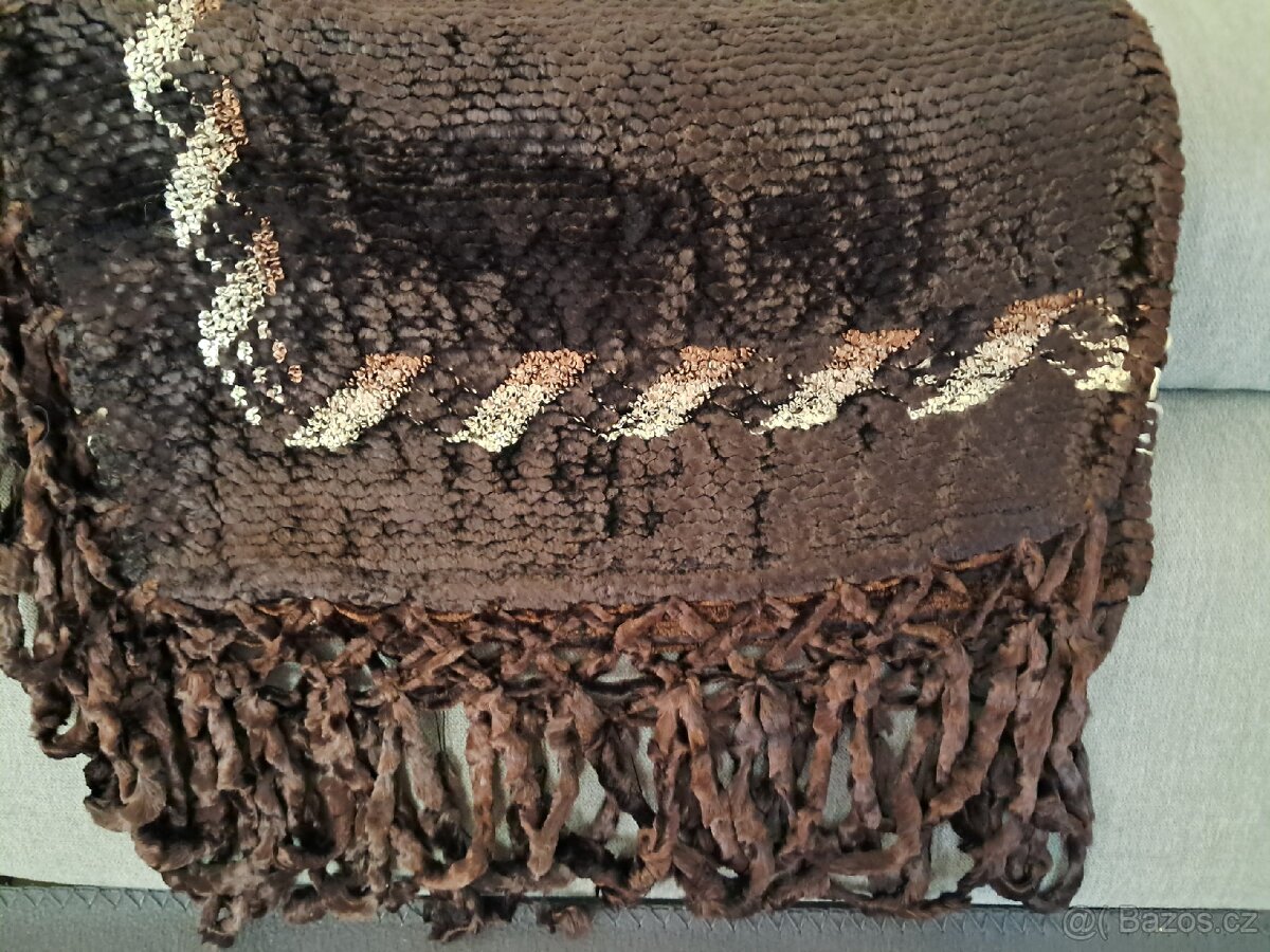 Starožitné žinilkové šály, šátky - 4