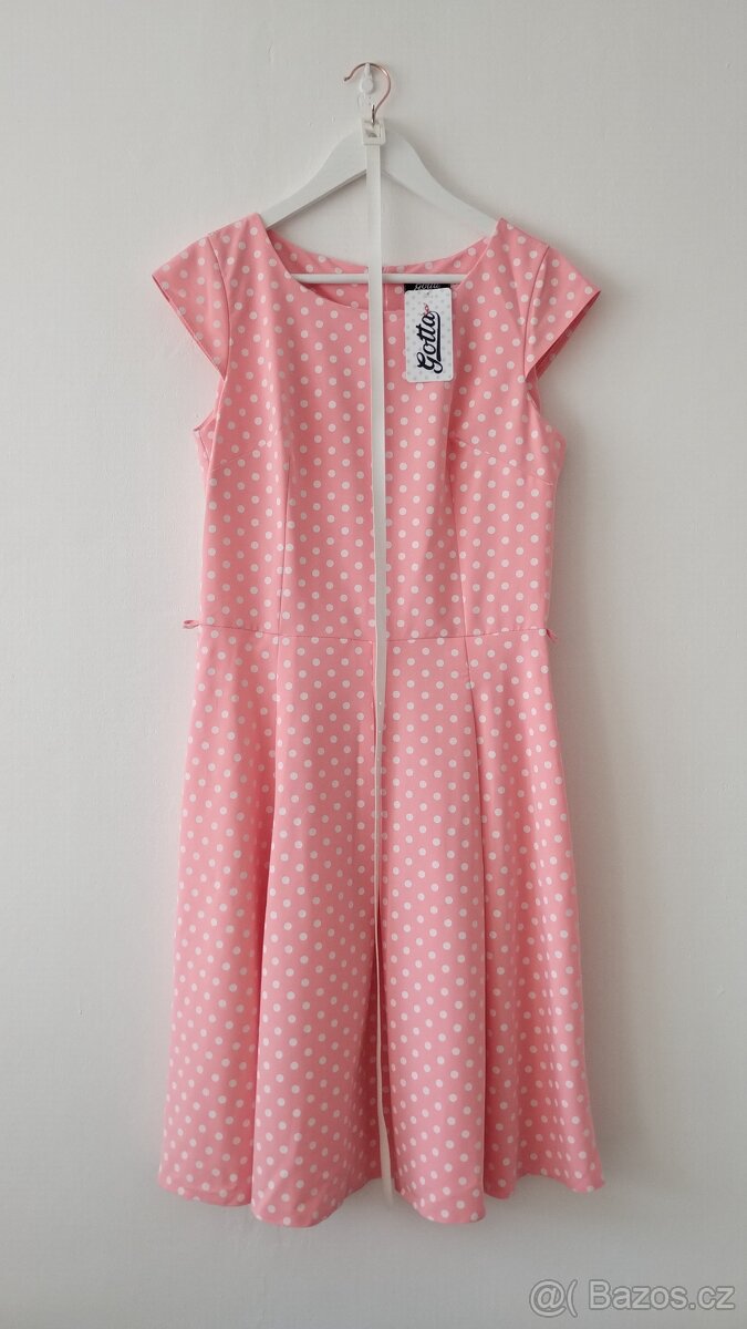 NOVÉ lososové šaty Gotta vel. 42 na vysokou postavu - 4