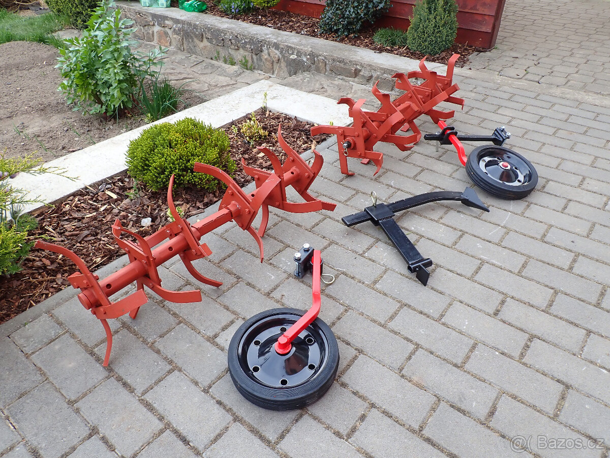 vari - rotavátor, vodící kolo, radlička + nosič // NOVÉ - 4