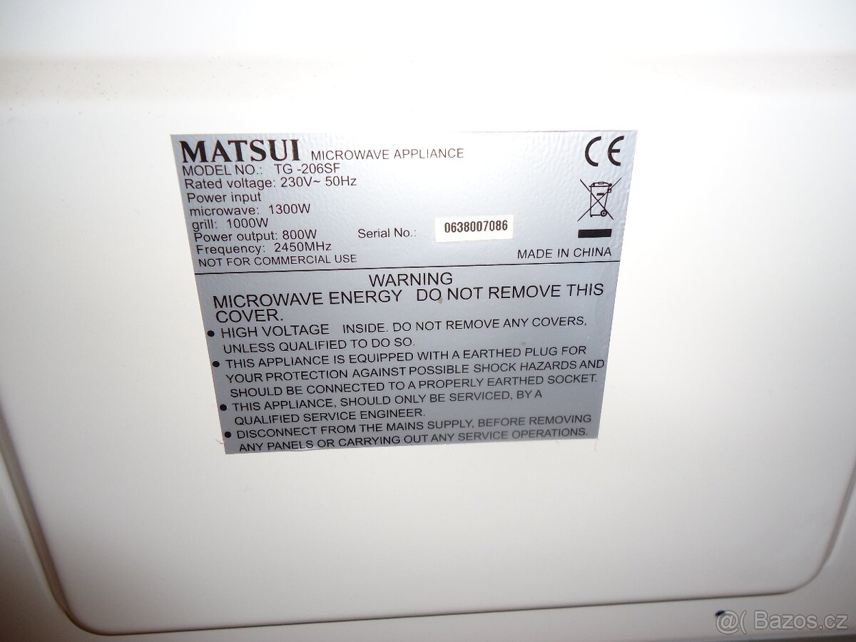 Mikrovlnná trouba značka Matsui - 4
