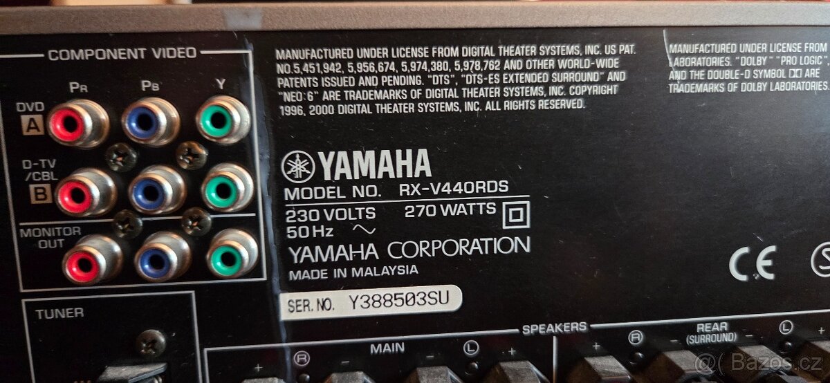 Zesilovač Yamaha RX V44ORDS - 4