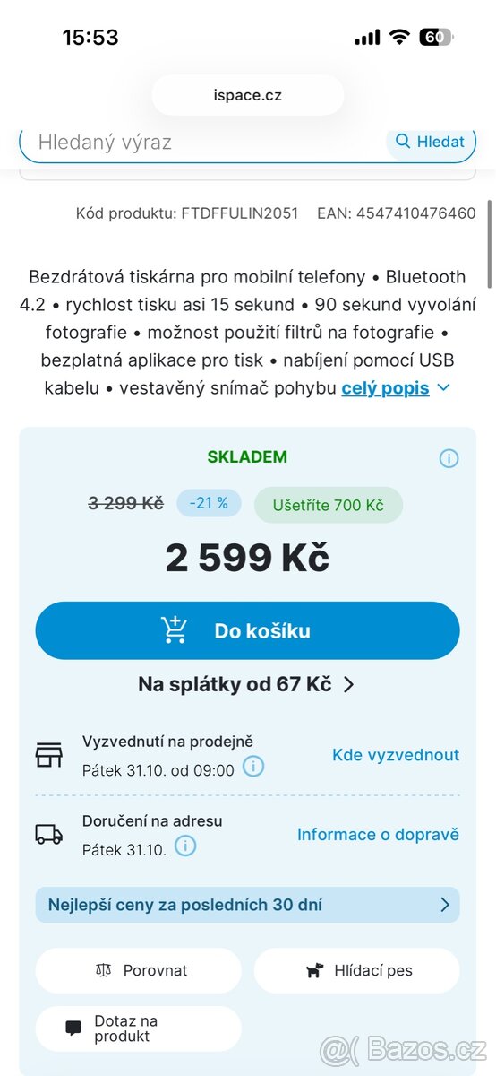 Fujifilm Instax Mini Link2 Space Blue - 4