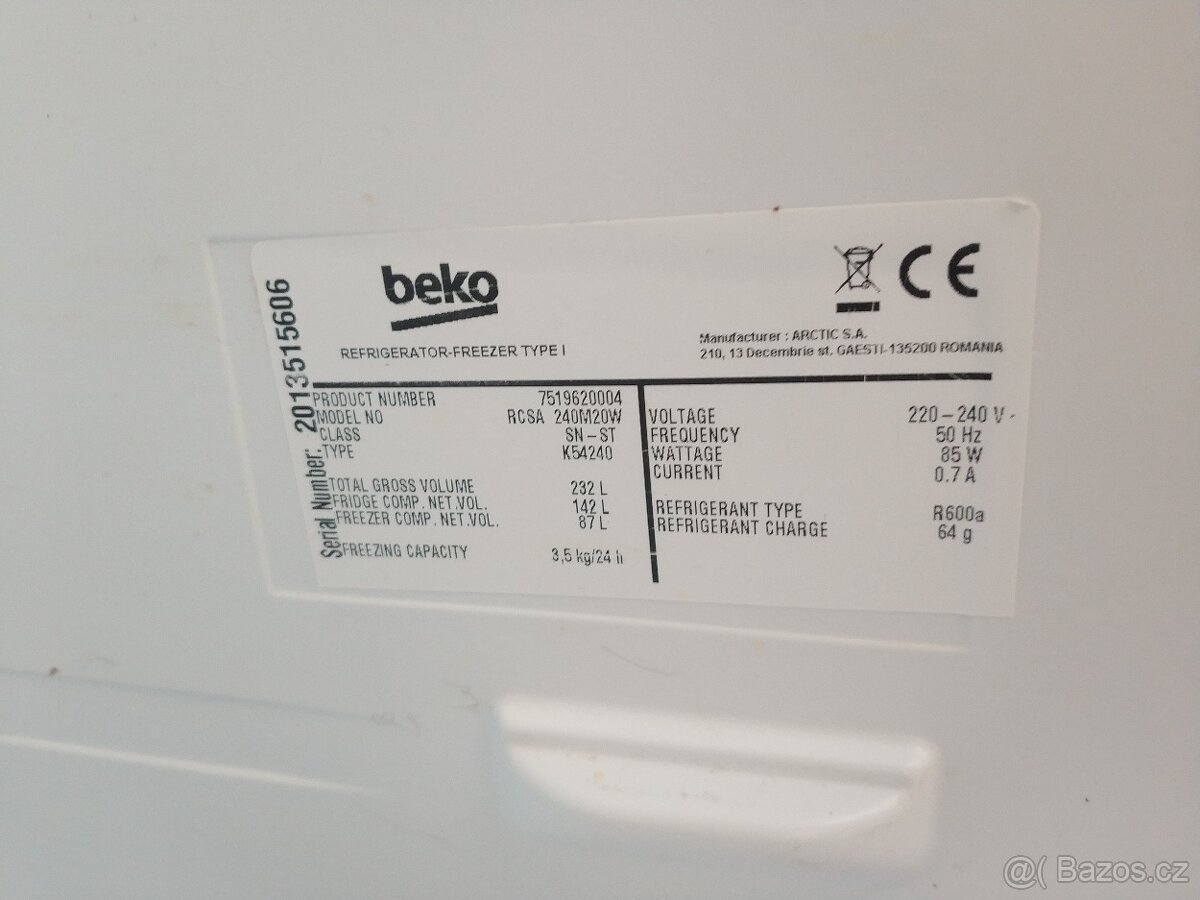 Daruji za odvoz Lednice s mrazákem Beko - 4