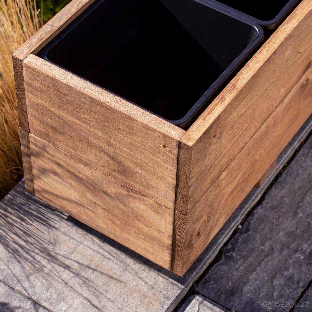 Dřevěné truhlíky na terasu - ořech - 4