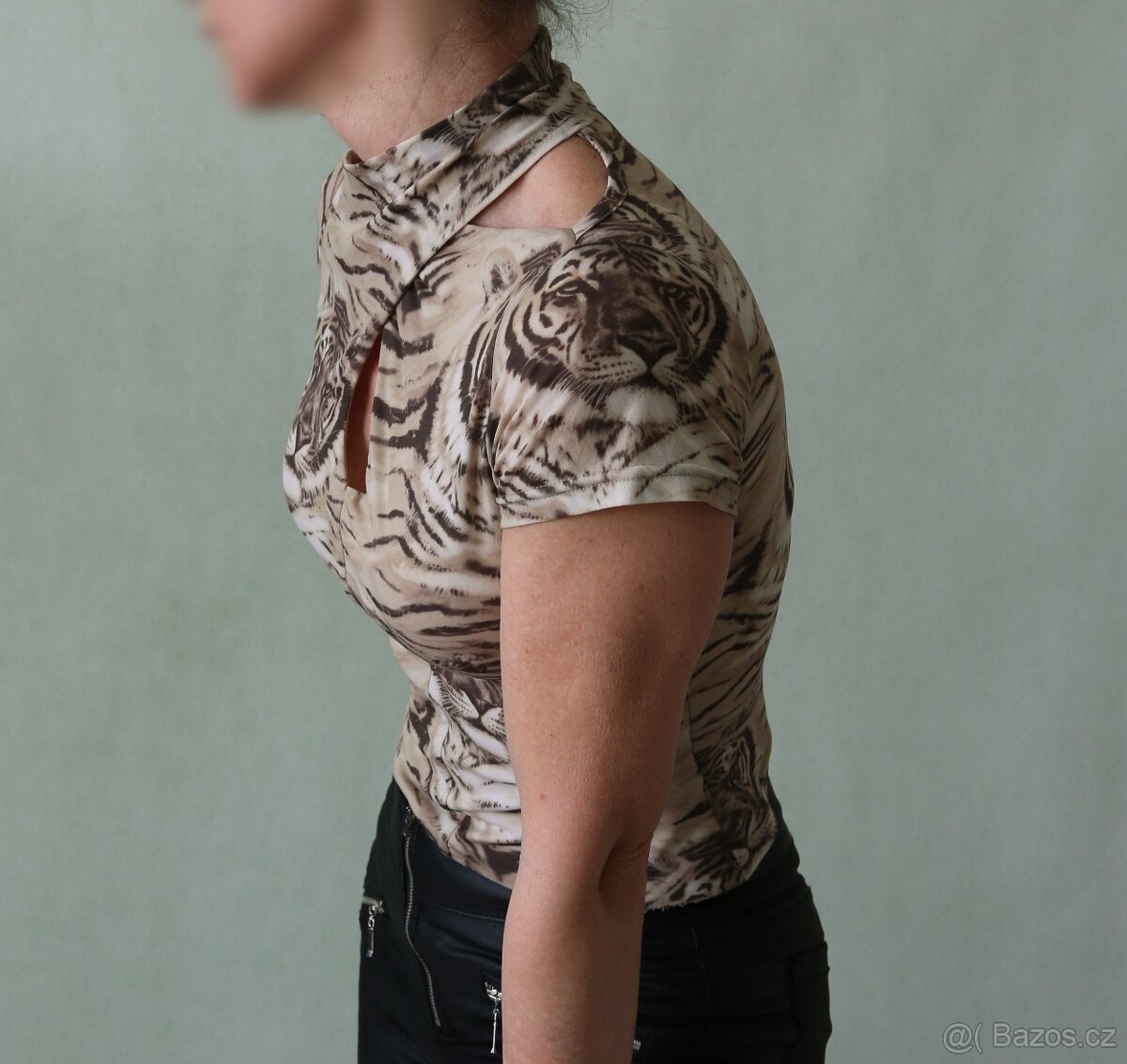 Tričko / roláček s tygříky C&A vel.XS - 4