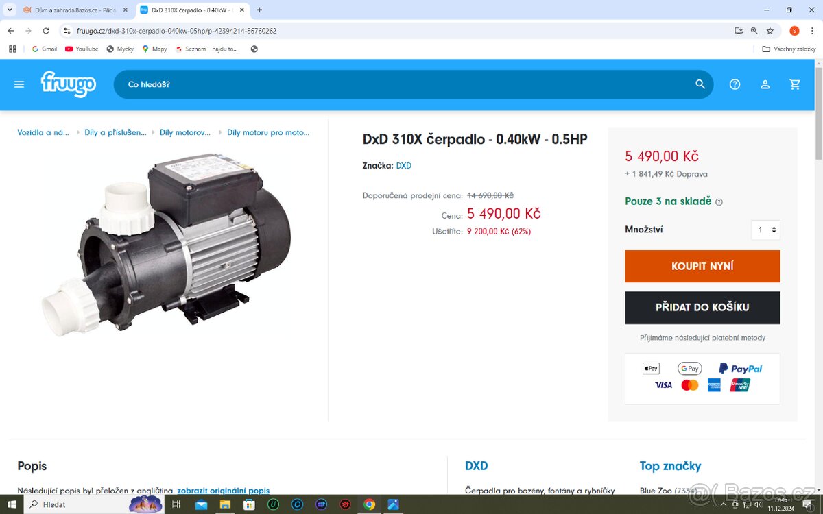 Cirkulační čerpadlo DXD model 315A - 4