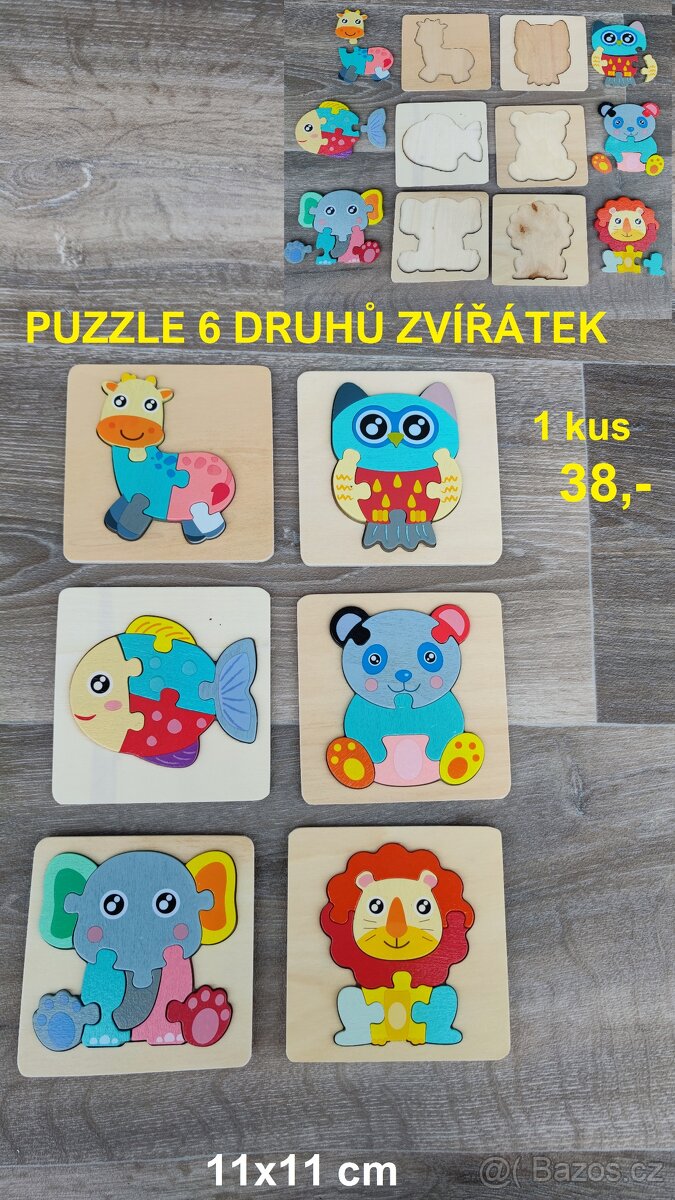 Dřevěné montessori hračky - VÝPRODEJ - 4