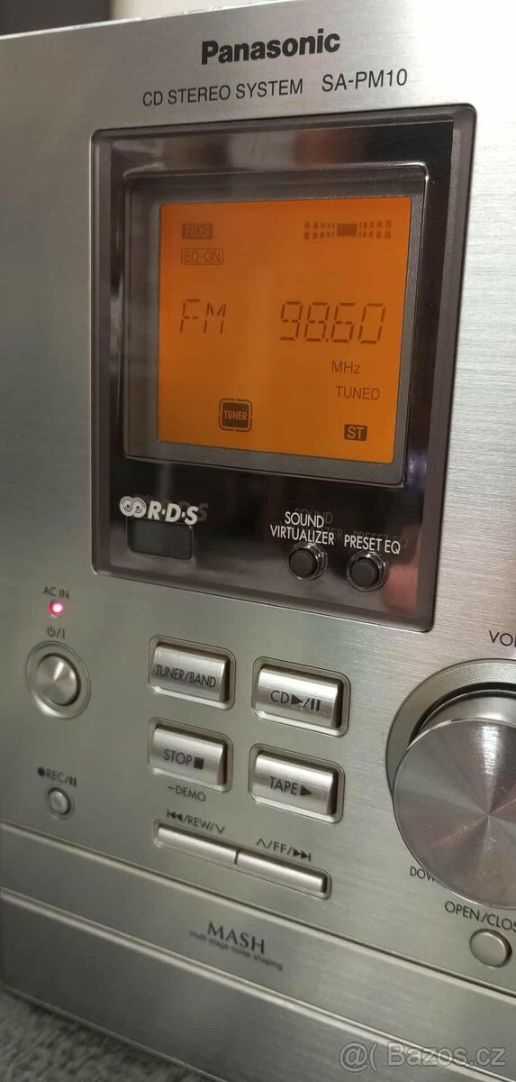 Mikrosystém Panasonic SA-PM10 - CD - KAZETA - 2 x 30 W - RDS - 4