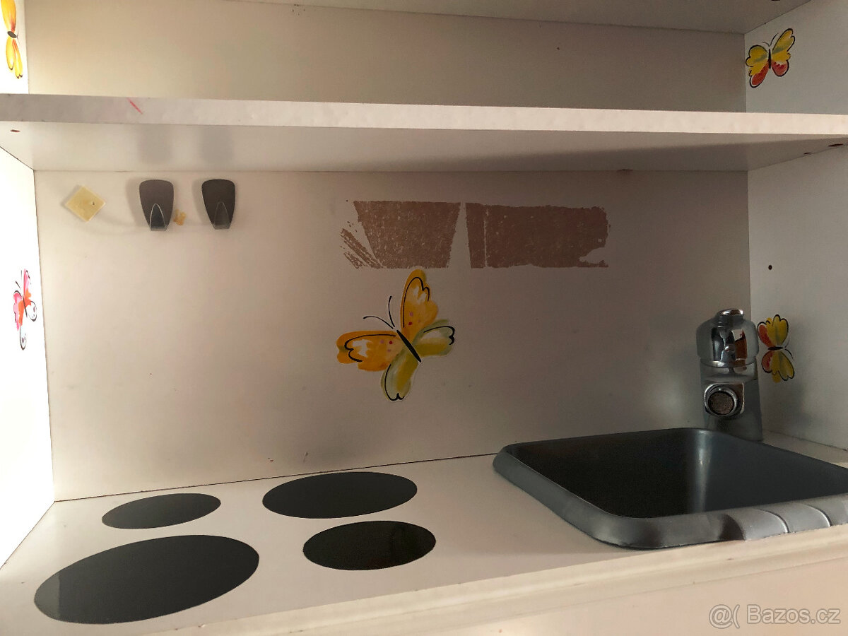 Dětská dřevěná kuchyňka, včetně nádobí - 4