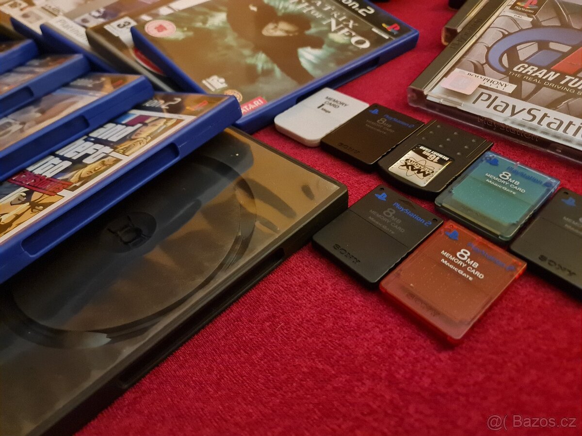PS2 Stav Nového Nepoškrábaný + Karty + Hry + Kabely - 4
