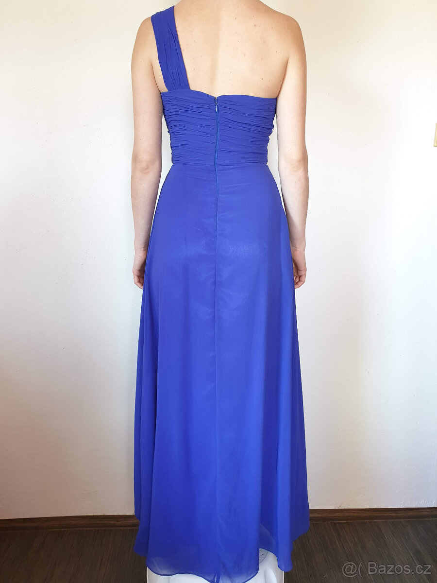 Plesové šaty - královská modř - 4
