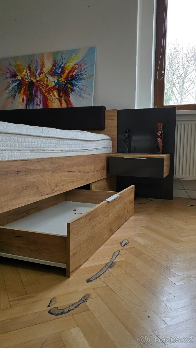 Prostorná postel pro 3, i s kvalitní matrací - 4