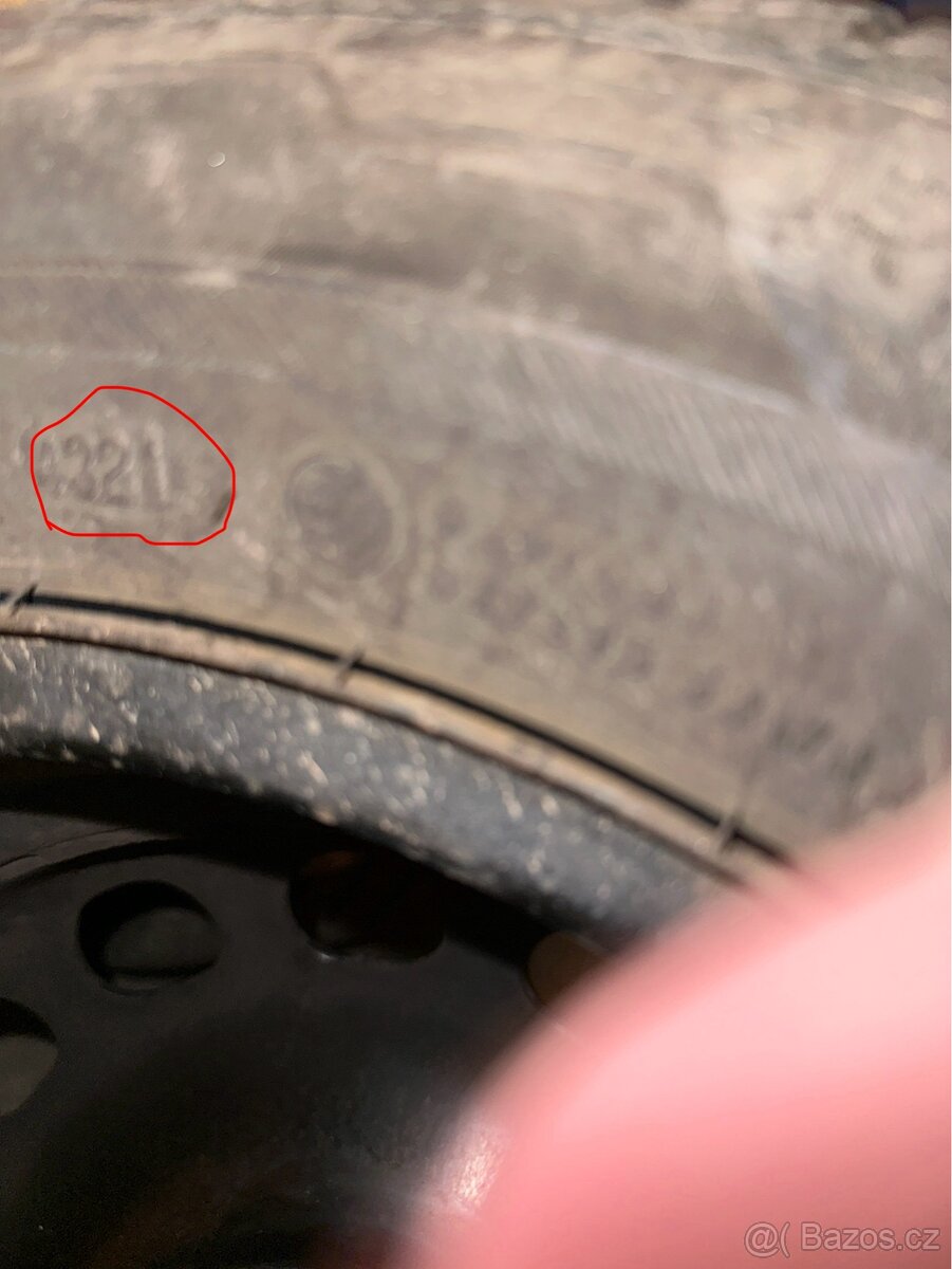 zimní pneu 195/60 R16 DOT 4321 + disky 6Jx16 et35 5x100 - 4