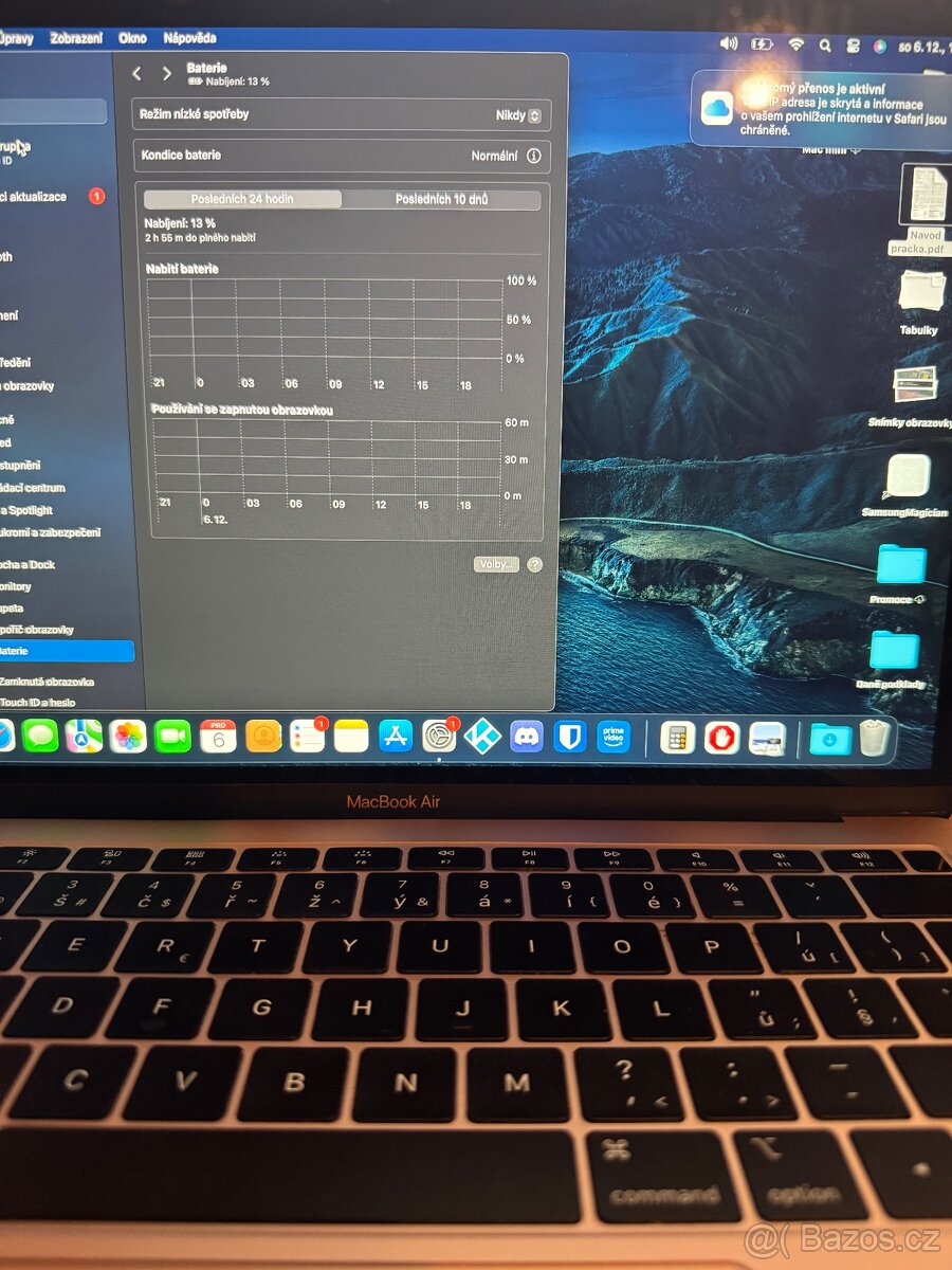 MacBook air 2018 8/128GB Nefunkční touch ID, Apple mouse - 4
