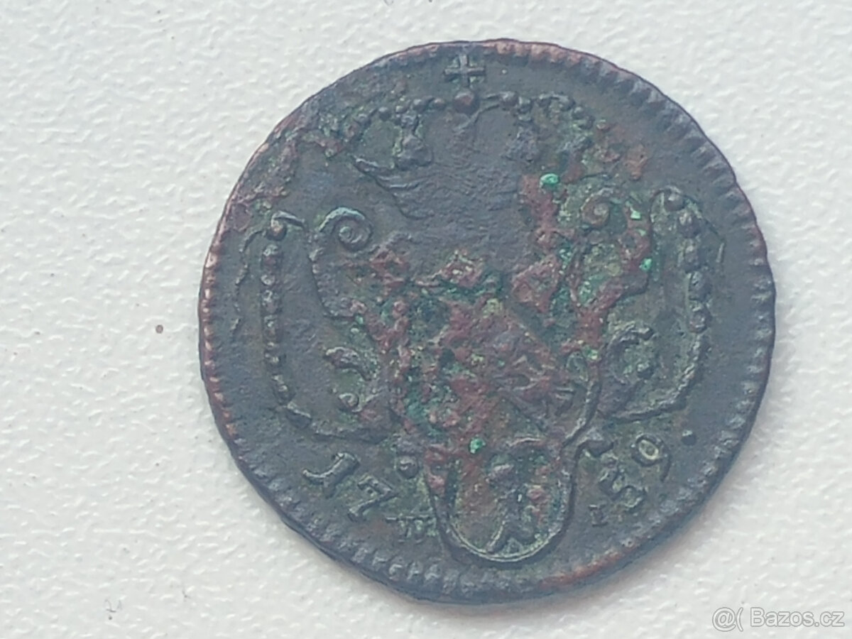 Mince 1 Pfennig z roku 1759 W, Fr. Lotrinský - 4