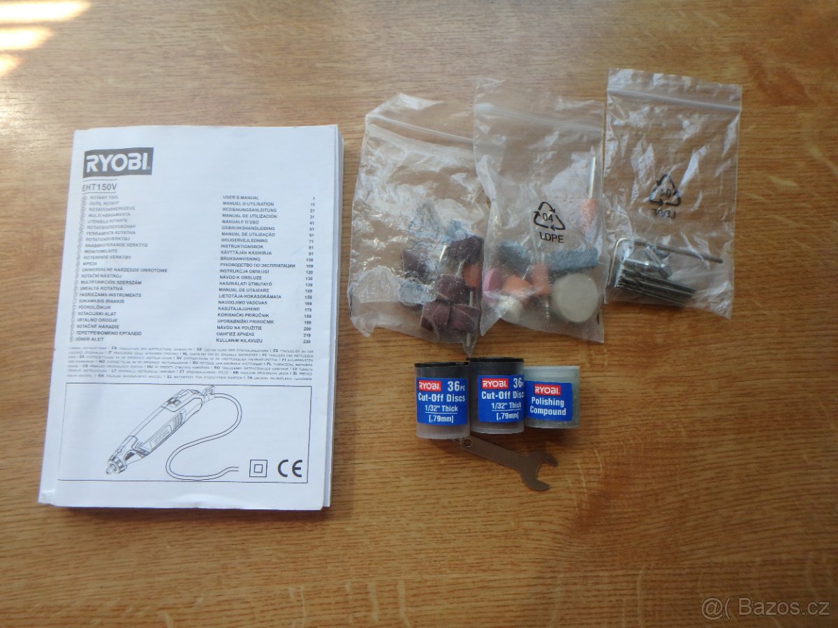 Prodám přímou brusku Ryobi EHT150V s příslušenstvím - 4